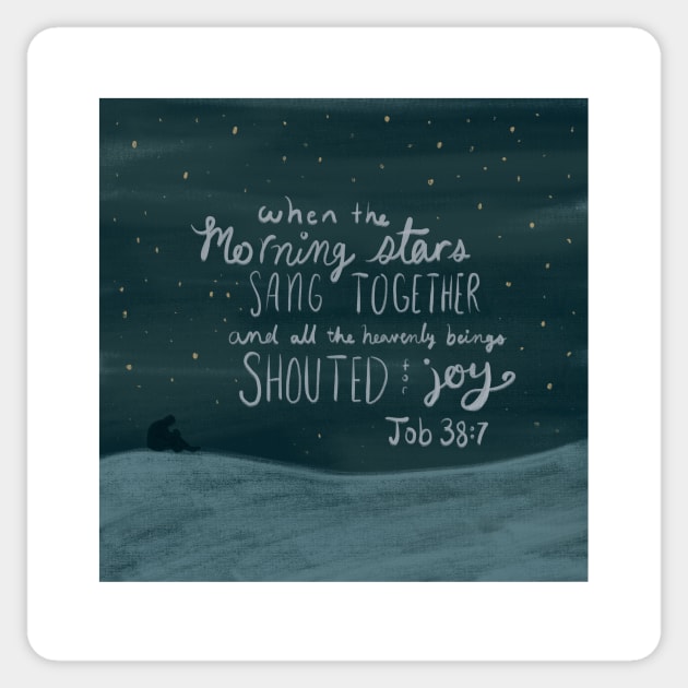 Job 38:7 Stars Sticker by MSBoydston